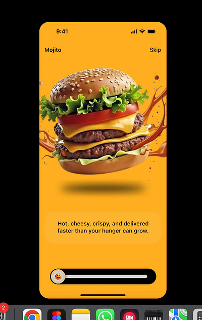 Food Onboarding Screen animated attractive branding colour food screen onboarding screen splash screen ui