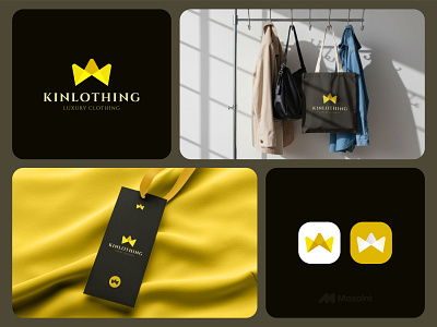 Kinlothing - Luxury Clothing Brand Logo Design apparel logo brand identity branding clothing brand clothing brand logo clothing label clothing logo design fashion logo icon logo logo mark logodesign logos luxury clothing branding luxury logo m logo minimalist logo startup streetwear logo