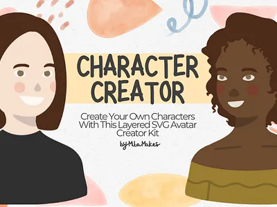 Character Avatar Creator Builder SVG 3d animation graphic design ui