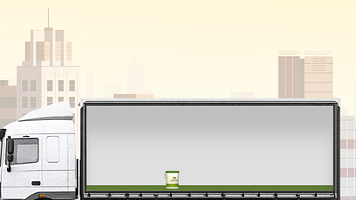 Delivery animation Saffire Margarine 3d 90s animation branding bucket city illustration motion motion graphics packaging percent retro truck video