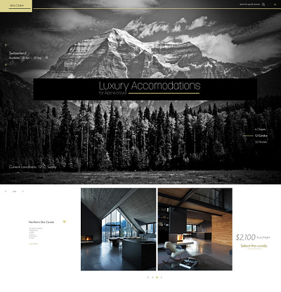 Chalet Landing Page Concept clean dashboard design ui ux