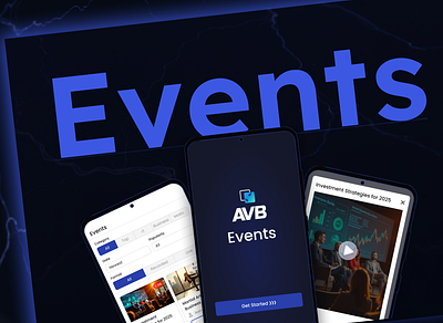 AVB Events┃Mobile App avb brand case design event events mobile app startup ui ux