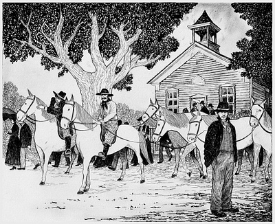 Franklin Murders X Rohan Eason crime drawing history horses magazine narrative