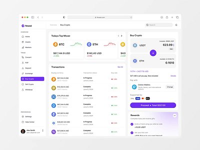 Crypto Dashboard Design | Buy Page animation app design branding card crypto dashboard cryptocurrency dashboard e commerce financial fintech icons illustration landing page logo logo design mobile mobile app product design typography web design