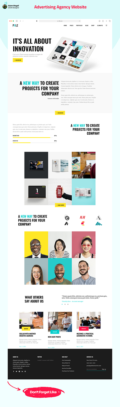 Advertising Agency Website ads agency advertising figma ui uiux ux visual design website ui xd