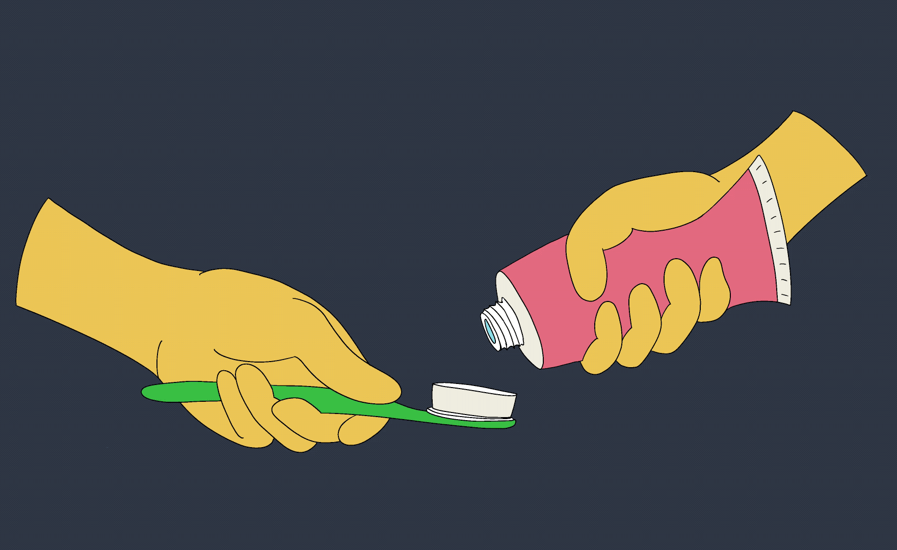 Tube animation cel animation celanimation hands motion graphics toothbrush toothpaste