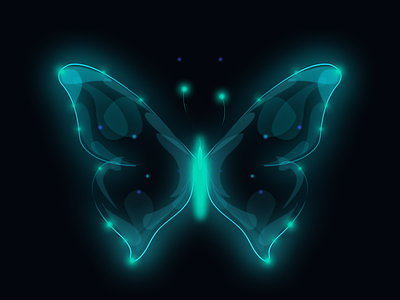 Beautiful Butterfly With Glow Effect butterfly design glow glow effect neon