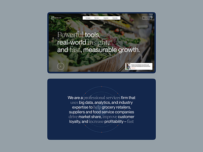 Radian Group data design food hero homepage interface ui website