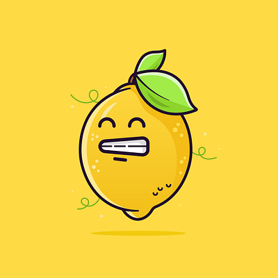 Lemon art artwork branding fruits icon illustration lemon lime logo minimalist ui vector graphics vegetables