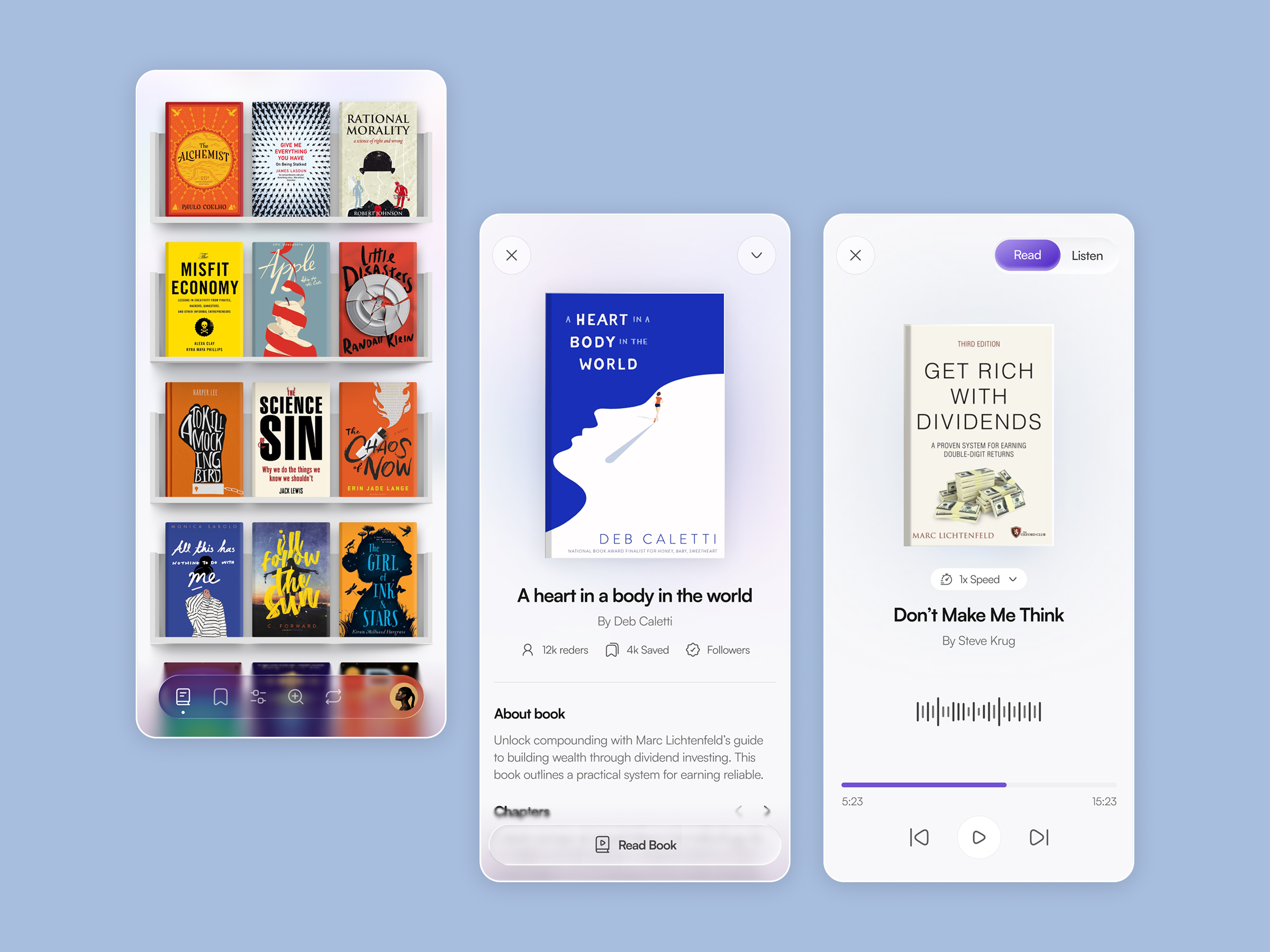eBook Mobile App app design app screen design audiobooks book app ebook app ebook mobile app edtech edtech app ios learning app microbook mobile app mobile ui online book store online learning readingapp top trending ui uiux user experience