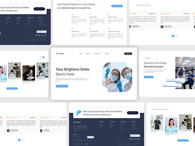 Dentova - Dental Care Web Design clean design dental care healthcare landing page medical website minimal design minimalism website responsive design ui ux design web design