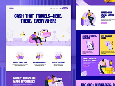 Fintech Website Design | Banking Website banking website clean digital bank ewallet finance financial fintech website graphic design illustration landing page ui ux web app web design website website application website design