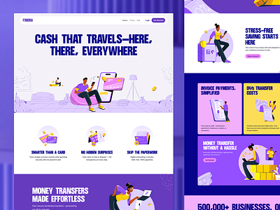 Fintech Website Design | Banking Website banking website clean digital bank ewallet finance financial fintech website graphic design illustration landing page ui ux web app web design website website application website design