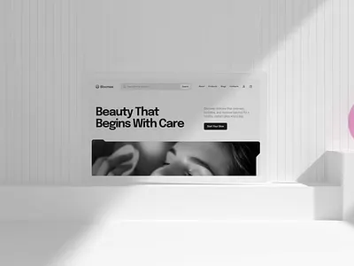Bloomee—Beauty Products Website cosmetics ecommerce facecare femine figma haircare landing page makeup minimal modern design online store shop skincare ui ux