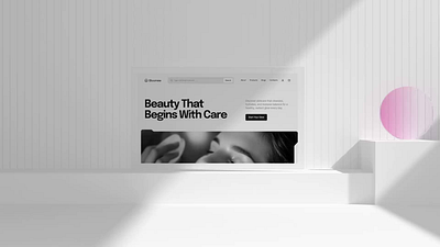 Bloomee—Beauty Products Website cosmetics ecommerce facecare femine figma haircare landing page makeup minimal modern design online store shop skincare ui ux