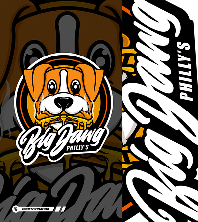 BIG DAWG PHILLY'S animal drawing apparel design brandidentity branding charachter design clothing design food logo food logo design hot dog illustration lettering lettering design lettering logo logo illustration t shirt design