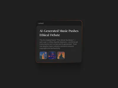 AI Results Popup ai card chatbot dark product retro ui ux