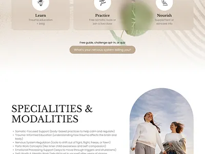 Trauma Recovery figma landing page lifestyle trauma recovery ui