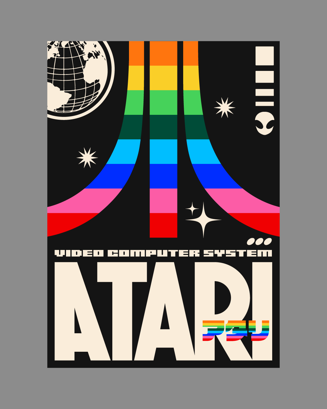 Another Atari Poster atari branding design faelpt illustration instagram lettering poster type typedesign typography ui