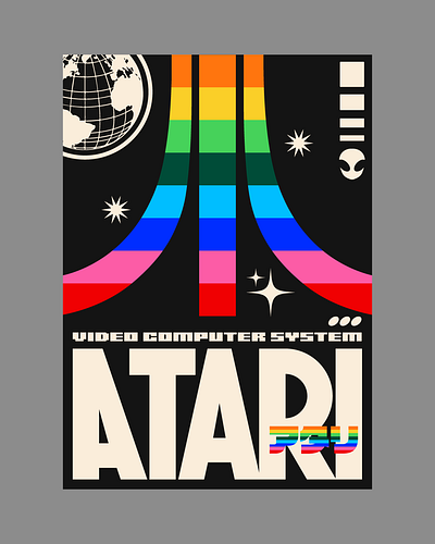 Another Atari Poster atari branding design faelpt illustration instagram lettering poster type typedesign typography ui