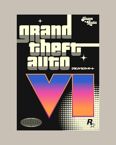Another GTA VI Poster branding design faelpt gta gta vi illustration instagram lettering poster type typedesign typography ui