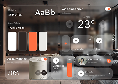 Smart Home Kit clean interface colors control panel design system fonts graphic design interaction design iot kit minimal design modern product design smart devices smart home smart house typography ui ux web web design