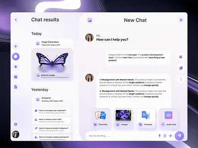 NovaChat AI Assistant - Smart, Simple & Always Ready ai aiassistant aiui aiux animation chatbotui cleandesign design illustration interactiondesign minimalui personalai productivitytool trending ui ux voiceassistant webdesign