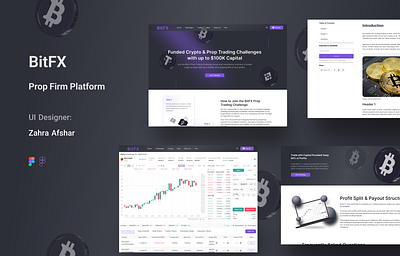 BitFX; Prop Firm Platform animation design illustration ui