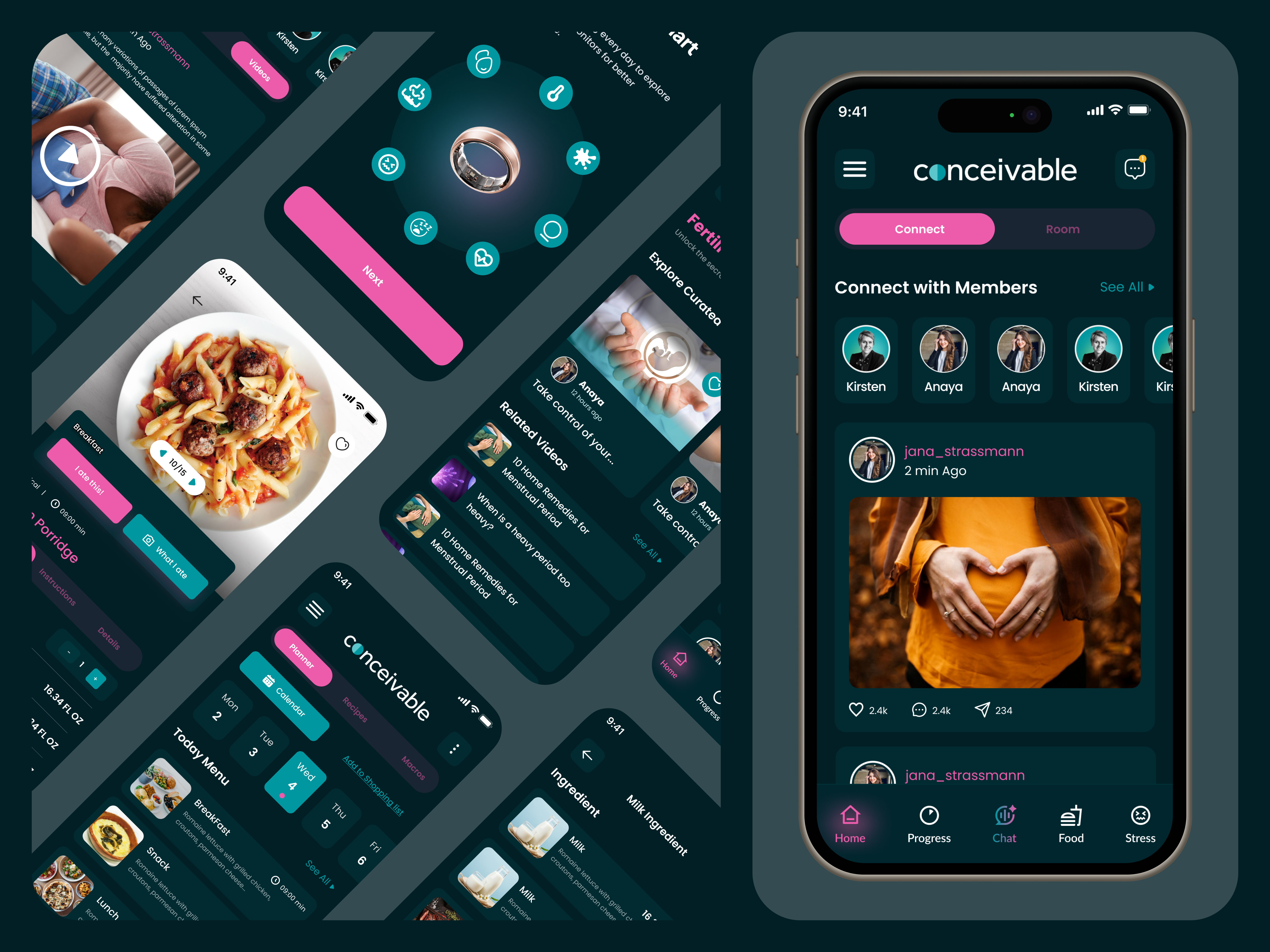 Women Fertility & Pregnancy Mobile App UI UX Design appuidesign fertility fertilityapp figma figma ui ux mobileapp mobileappuiux pregnancy pregnancyapp ui uiux design uiuxdesign wellnessapp wellnessappui women womenapp womenfertilityapp womenhealth womenpregnancyapp womenwellnessapp