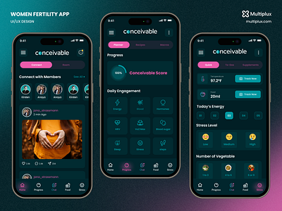Women Fertility & Pregnancy Mobile App UI UX Design appuidesign fertility fertilityapp figma figma ui ux mobileapp mobileappuiux pregnancy pregnancyapp ui uiux design uiuxdesign wellnessapp wellnessappui women womenapp womenfertilityapp womenhealth womenpregnancyapp womenwellnessapp