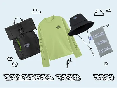 Corporate merch collection 2025 2025 accessories backpack branding bucket hat case clothes collection design graphic design illustration inspiration longsleeve merch print sketchy