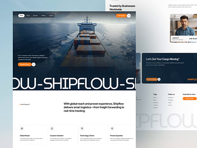 Cargo Shipment Tracking Website animation app design branding card dashboard ecommerce graphic design icons illustration interface landing page logo logo design mobile mobile app product design typography uiux design web design website