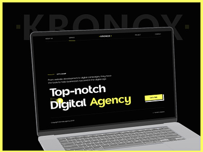 Digital Agency landing page Kronox agency design digital graphic design landingpage layout ui uiux ux webflow website