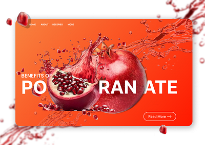 Pomegranate Splash UI 3d ui