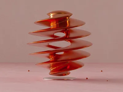 Kinetic Sculpture 3d abstract animation art chrome design digital art illustration kinetic loop minimal motion pink realistic reflection render satisfying sculpture surreal