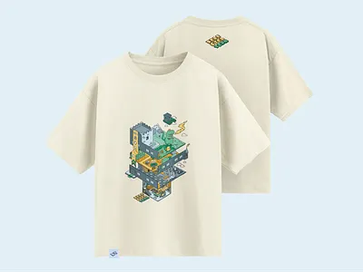 T-shirt / Corporate merch collection 2025 2025 branding clothes design graphic design illustration isometry map merch print t shirt vector