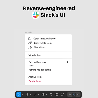 Reverse-engineered Slacks UI. designing figma reenginerd slack uitips uiux ux