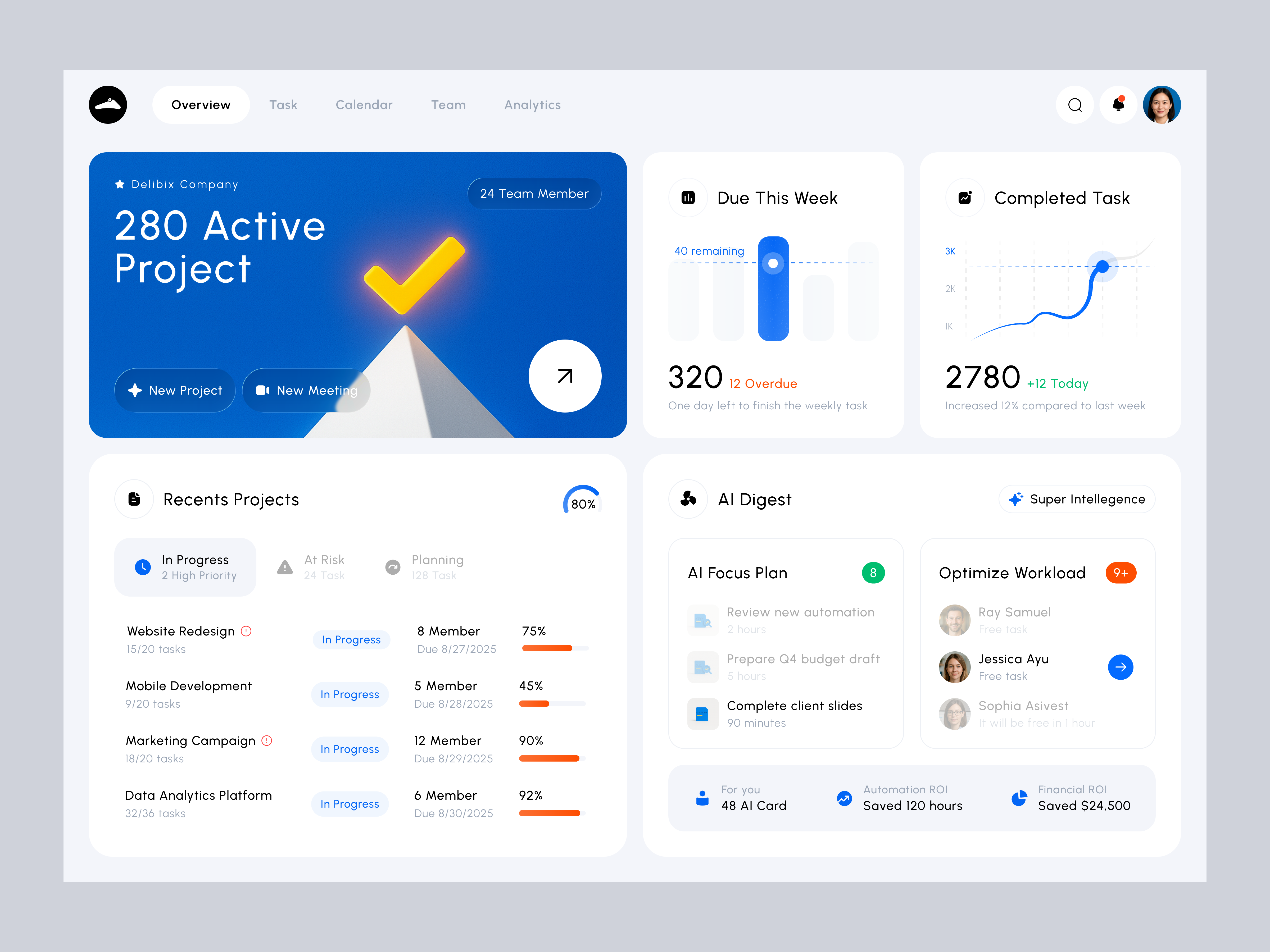 Scale ASI - Task and Project Management Dashboard
