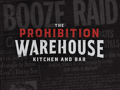Prohibition Warehouse apricot apricot creative studio bar branding creative creative studio design hospitality lettering logo made by apricot restaurant type