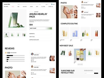 Skincare E-commerce Website animation beauty design beauty website cosmatic e commerce ecommerce website ecommerce website design graphic design landingpage products detils page products page skin care website skincare ui skincare website ui uiux website website design
