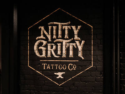 Nitty Gritty Tattoo & Barber apricot apricot creative studio barber branding creative creative studio design illustration lettering logo made by apricot signage tattoo type