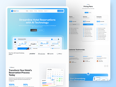 ReserVision - Saas Business Landing Page clear dashboard full landing page landing page modern saas saas landing page ui ux website