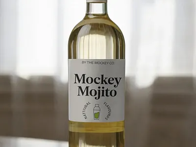 Clean Bottle Mockup Template 3d animation bottle branding graphic design logo mockup motion graphics ui