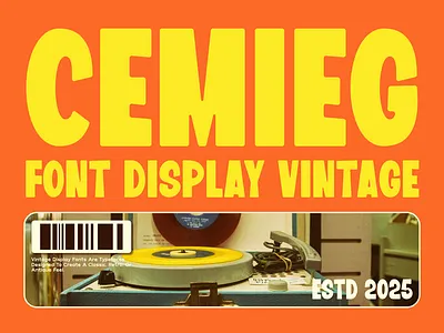 CEMIEG Font bold font branding classic decorative display font graphic design playful poster retro sans serif typography vintage