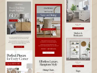 Email Design for eCommerce Home & Furniture Brands design email email design email marketing email template graphic design illustration newsletter newsletter design ui