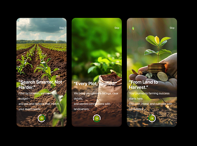 Agriculture Onboarding Screen agriculture onboarding attractive branding colour element image onboarding screen ui