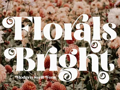 Florals Bright Serif Font branding display typeface font font elegant font family fonts handwritten lettering lettering type logo minimal retro sans serif sans stylish serif type typedesign typeface typography variable font