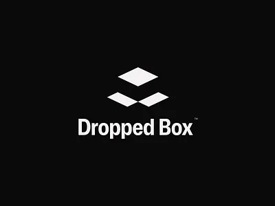 DroppedBox box branding dropped identity logo mark negative space negative space logo symbol