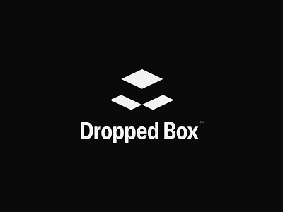DroppedBox box branding dropped identity logo mark negative space negative space logo symbol