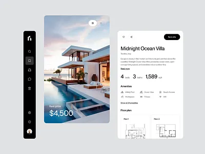 Real estate platform website card motion animation app buy property card dashboard estate home home rent platform property real real estate real estate landing page rent property sell property web website